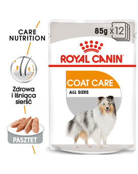 Coat Care karma mokra - pasztet dla psów dorosłych o matowej sierści 12 x 85 g