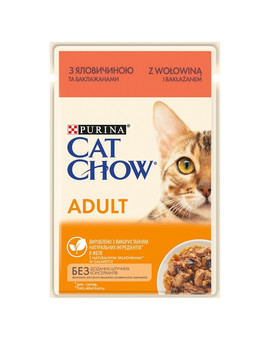 CAT CHOW Adult z wołowina i bakłażanem 26 x 85 g
