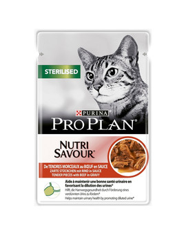 PRO PLAN Sterilised z wołowiną dla kotów sterylizowanych 26 x 85 g