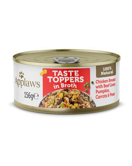 Taste Toppers in Broth Chicken, Beef liver, Pumpkin 12 x 156 g