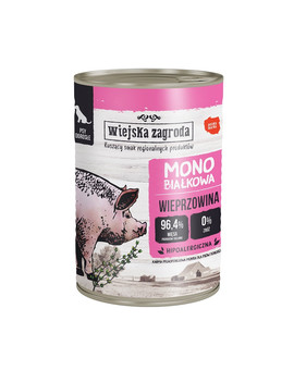 Wieprzowina monobiałkowa mokra karma dla psa 400g