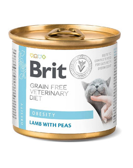 BRIT Vetrinary Diet Obesity Lamb&Pea dla kota na otyłość 200 g