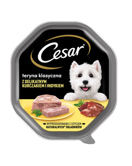 tacka 14x150 g  mokra karma pełnoporcjowa dla dorosłych psów teryna z delikatnym kurczakiem i indykiem
