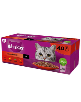 Klasyczne Posiłki mokra karma pełnoporcjowa dla dorosłych kotów w sosie 40x85 g