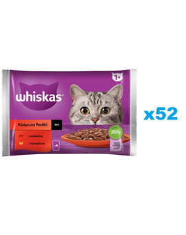 Adult saszetka 52x85g Klasyczne Posiłki mokra karma dla dorosłych kotów w sosie z: wołowiną, kurczakiem