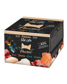 For Life Cat Pouch Multipack 24x85g z wołowiną, kaczką, kurczakiem i łosośiem w sosie