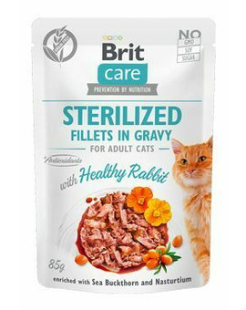 Care Sterilised Fillets in gravy 24 x 85 g królika w sosie dla kotów kastrowanych