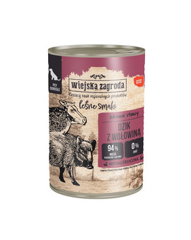 Leśne smaki Dzik z wołowiną 400 g dla psów dorosłych