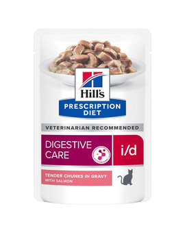 Prescription Diet i/d Digestive Care mokra karma dla kotów z łososiem 12x85g w saszetkach