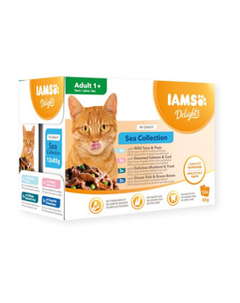 IAMS Cat Delights Adult All Breeds Sea In Gravy Pouch 12x85 g