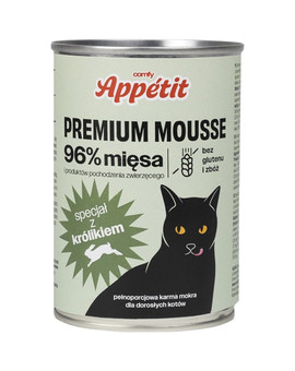 APPETIT PREMIUM Mousse z królikiem dla kota 400 g