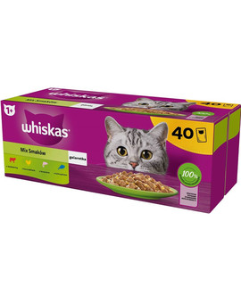 Adult 40x85g Smaki Rybne i Tradycyjne - mokra karma dla kotów w galaretce (z kurczakiem, z łososiem, z wołowiną, z tuńczykiem)