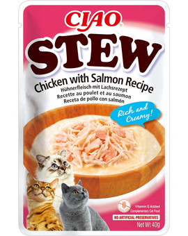 CIAO Stew Potrawka z kurczaka i łososia 40g