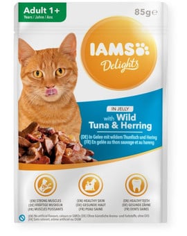 Cat Adult All Breeds Tuna & Herring In Jelly Pouch 85 g