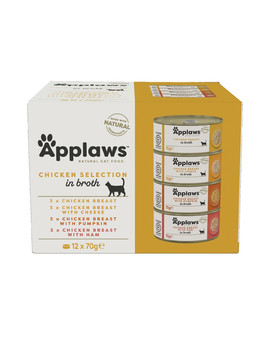 Applaws Cat Tin Multipack 12 x 70 g Chicken Collection mokra karma dla kota mix smaków z kurczakiem