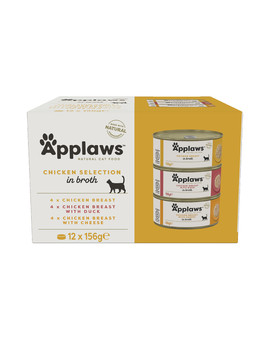 Applaws Cat Tin 12x156g Chicken Selection Broth Multipack