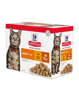 Science Plan Feline Adult Multipack Poultry Selection 85 g x12 Szt.