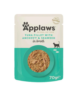APPLAWS Cat Adult Pouch Tuna Fillet with Whole Anchovy in Broth tuńczyk i anchois w bulionie 70 g
