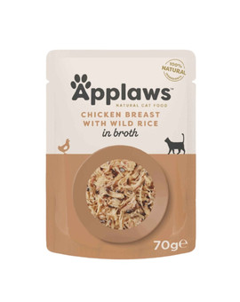 APPLAWS Cat Adult Pouch Chicken Breast with Wild Rice in Broth kurczak i dziki ryż w bulionie 70 g
