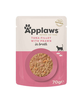 APPLAWS Cat Adult Pouch Tuna Fillet with Prawns in Broth tuńczyk i krewetki tygrysie w bulionie 70 g