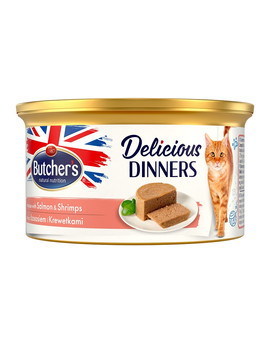 Classic Delicious Dinners z łososiem i krewetkami mus 85 g