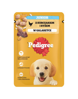 PEDIGREE Junior saszetka 100g mokra karma dla szczeniąt w galaretce kawałki bogate w kurczaka