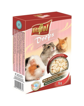 Dropsy dla gryzoni mleczno-miodowe 75 g