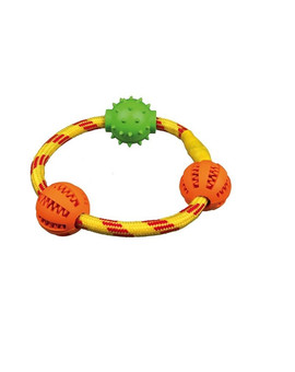 Denta Fun  sznur z piłkami  śr.20 cm