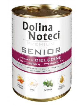 Premium Senior Bogata W Cielęcinę Z Marchewką I Tymiankiem 0,4 kg
