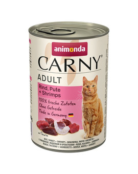 Carny Puszka Kot Wołowina/Indyk/Krewetki 400 g