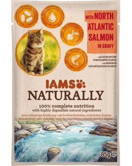 Naturally Adult Cat with North Atlantic Salmon in Gravy 85 g