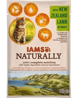 Naturally Adult Cat with New Zealand Lamb in Gravy 85 g