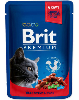 Premium Cat Adult wołowina i groszek saszetka 100g
