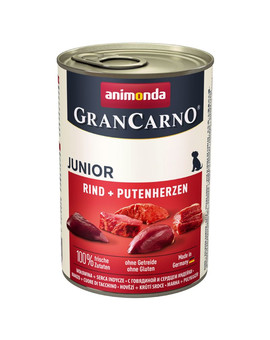 Grancarno puszka 800 g junior wołowina + serca indycze