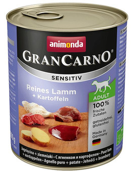Grancarno Sensitive Puszka Jagnięcina z Ziemniakami 800 g