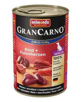 Grancarno Senior kurczak i serca indycze 400 g