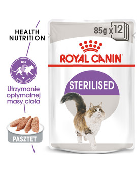 Sterilised 12x85 g pasztet karma mokra - pasztet dla kotów dorosłych, sterylizowanych