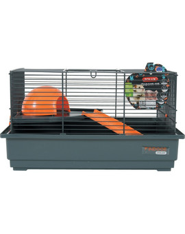 Klatka Indoor 40 cm Dla Myszki Szary/Pomarańczowy