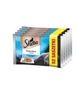 Selection in Sauce 52x85 g mokra karma dla kotów w sosie 4 smaki rybne
