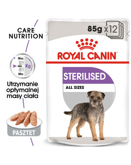 Sterilised karma mokra - pasztet dla psów dorosłych, sterylizowanych 12 x 85 g