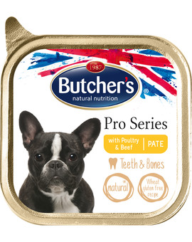 BUTCHER'S Pro Series Teeth&Bones drób i wołowina pasztet 150 g