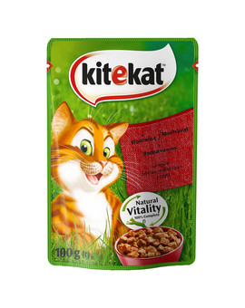 KITEKAT Wołowina w sosie saszetki dla kota 100 g x 24 szt.