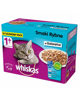 Adult saszetka 4*12x100g Smaki Rybne - mokra karma dla kotów w galaretce (z łososiem, z tuńczykiem, z łososiem morskim, z białą rybą)