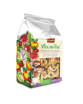 VITAPOL Vita Herbal pokarm uzupełniający dla gryzoni i królika spiżarka owocowo-warzywna 100 g