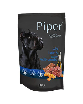PIPER z jagnięciną, marchewką i brązowym ryżem 500 g mokra karma dla dorosłych psów