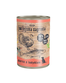 Dorsz z indykiem 400 g bezzbożowa karma dla psa
