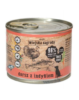 Dorsz z indykiem 200 g bezzbożowa karma dla psa