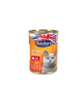 Natural&Healthy Cat z wołowiną kawałki w galarecie 400 g