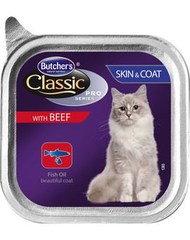 Classic Skin&Coat Cat z wołowiną pasztet 100 g