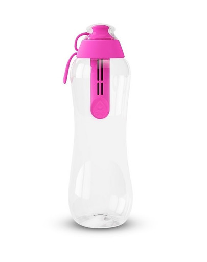 Butelka filtrująca 0,5 l flamingowa z wkładem
